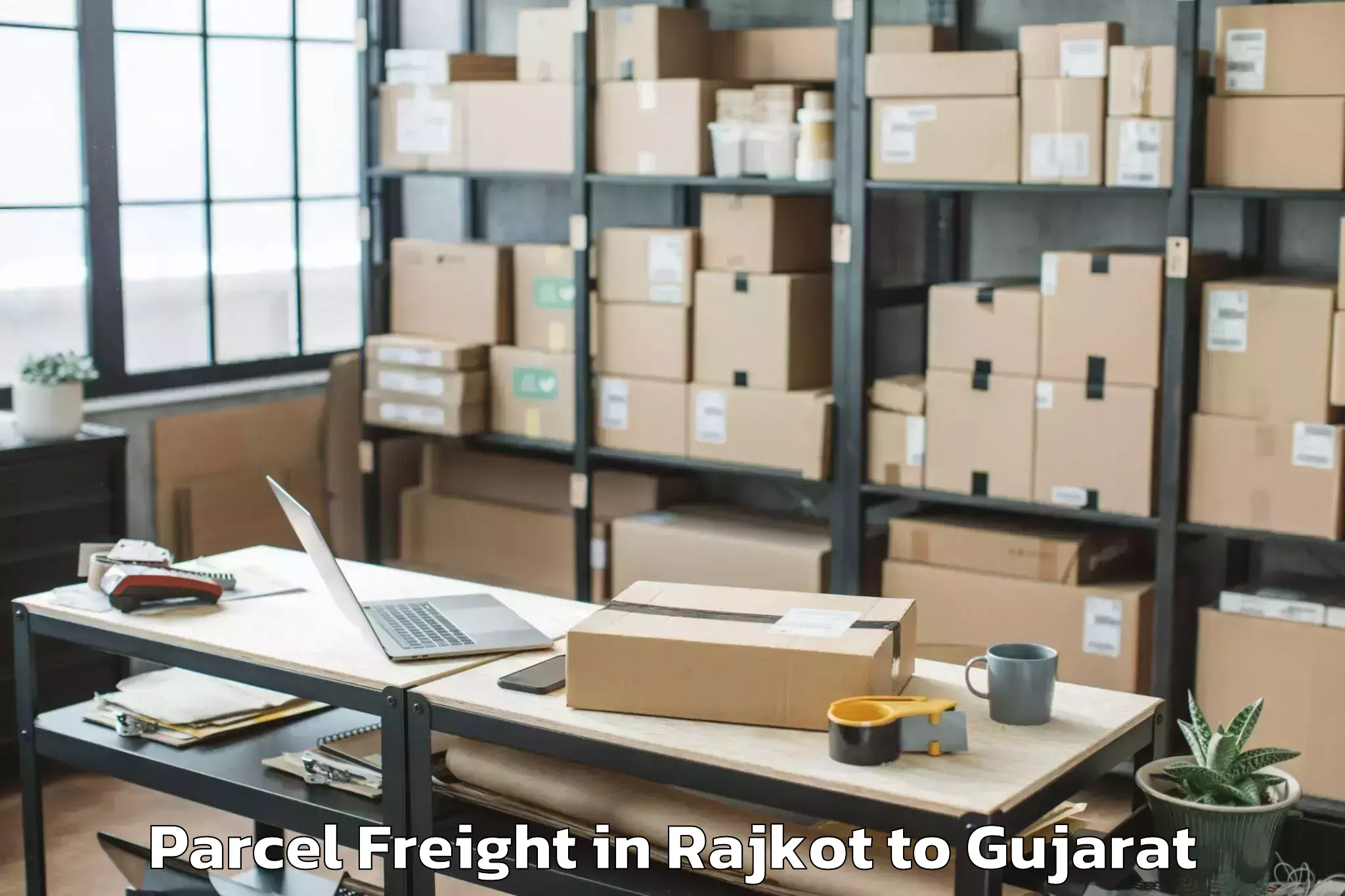 Reliable Rajkot to Dohad Parcel Freight